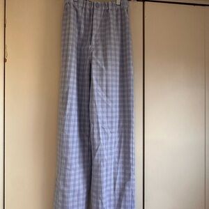 Women’s Blue Checkered Pants